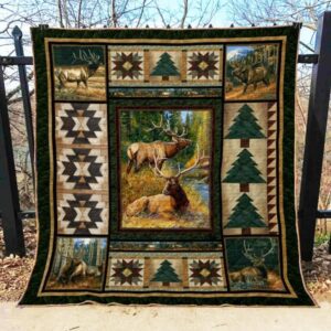 Hunting Quilt Blanket Ver 61  Quilt
